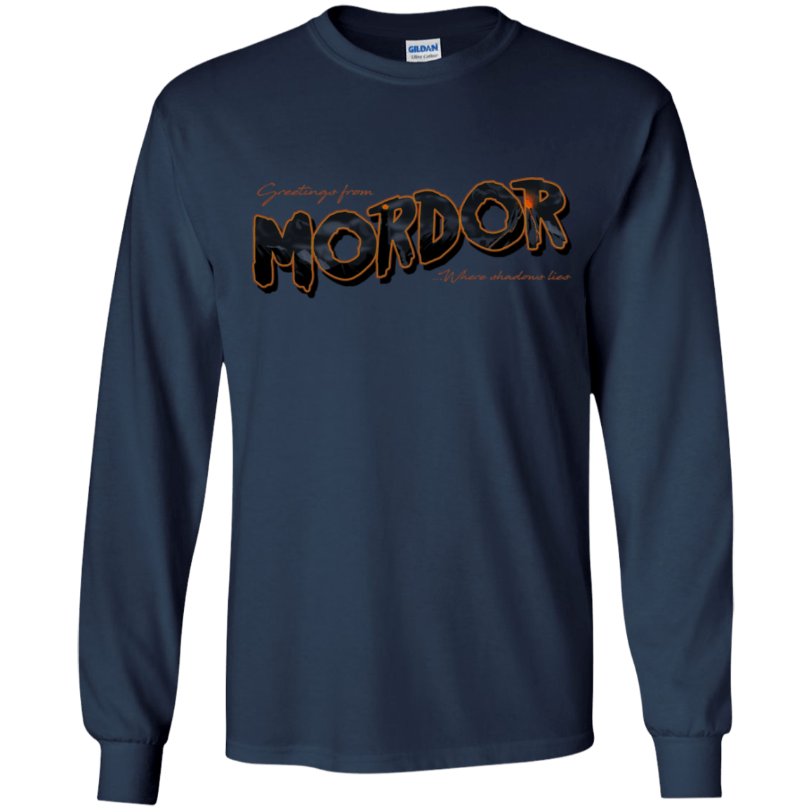 T-Shirts Navy / YS Greetings From Mordor Youth Long Sleeve T-Shirt