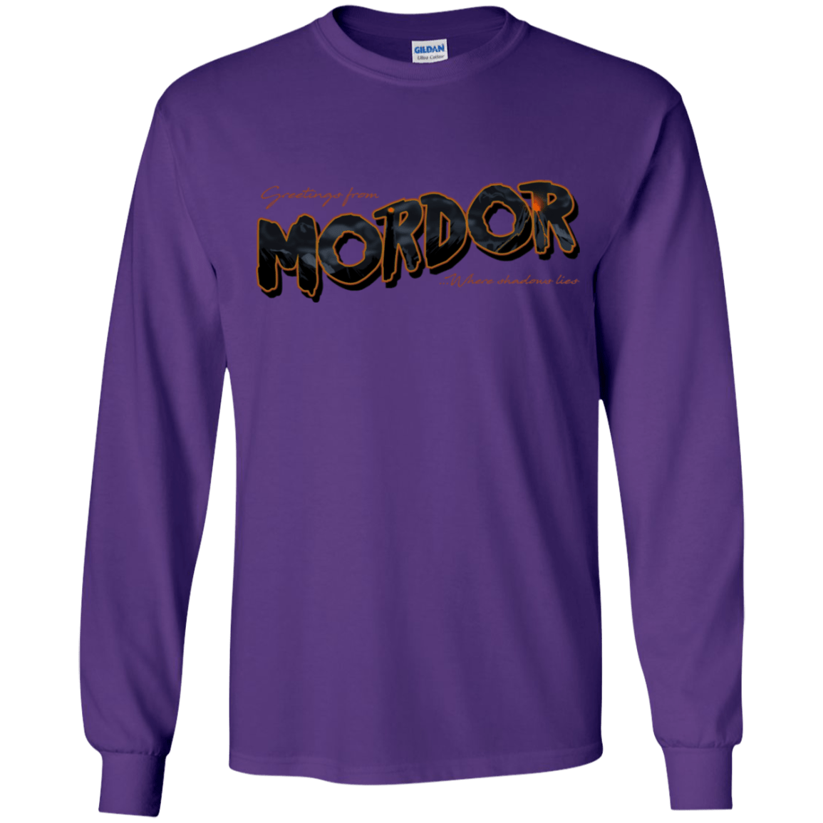 T-Shirts Purple / YS Greetings From Mordor Youth Long Sleeve T-Shirt