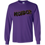 T-Shirts Purple / YS Greetings From Mordor Youth Long Sleeve T-Shirt