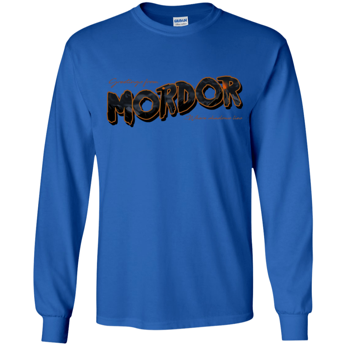 T-Shirts Royal / YS Greetings From Mordor Youth Long Sleeve T-Shirt