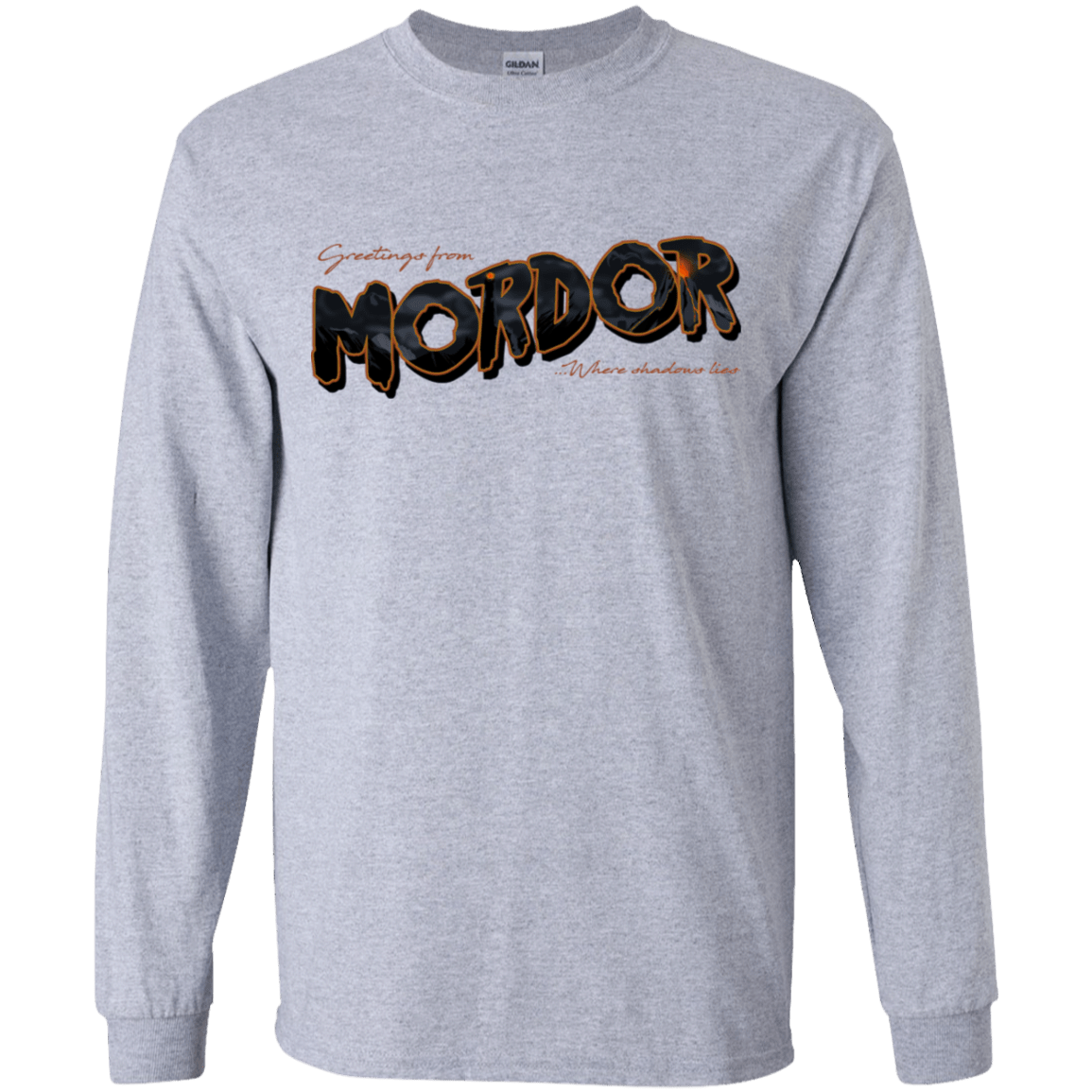 T-Shirts Sport Grey / YS Greetings From Mordor Youth Long Sleeve T-Shirt