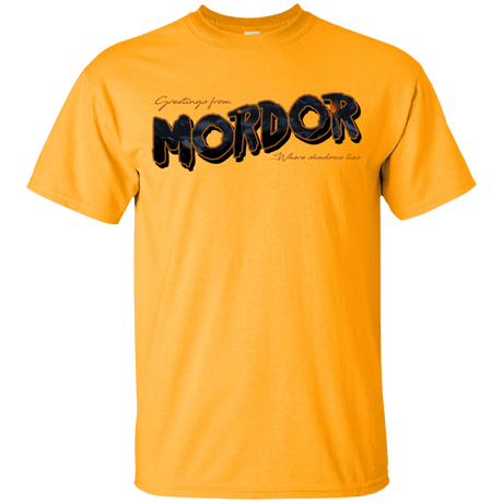T-Shirts Gold / YXS Greetings From Mordor Youth T-Shirt