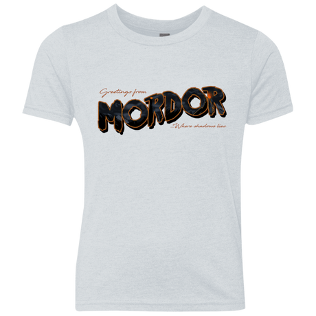 T-Shirts Heather White / YXS Greetings From Mordor Youth Triblend T-Shirt