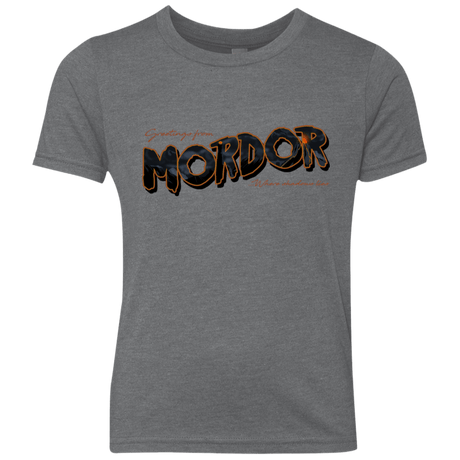 T-Shirts Premium Heather / YXS Greetings From Mordor Youth Triblend T-Shirt