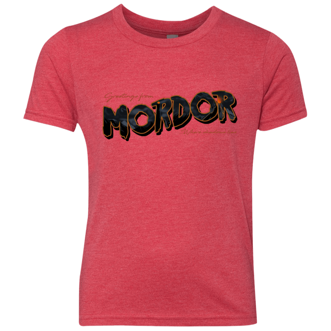 T-Shirts Vintage Red / YXS Greetings From Mordor Youth Triblend T-Shirt