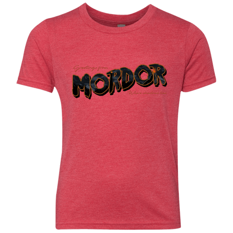 T-Shirts Vintage Red / YXS Greetings From Mordor Youth Triblend T-Shirt