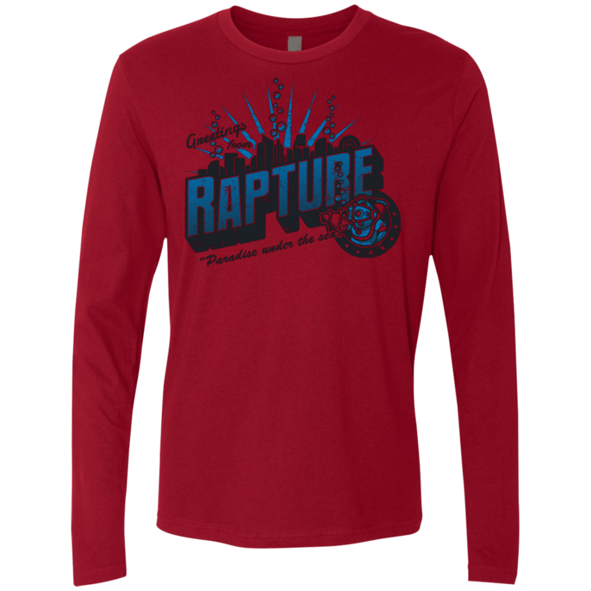 T-Shirts Cardinal / Small Greetings from Rapture Men's Premium Long Sleeve