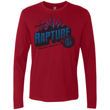 T-Shirts Cardinal / Small Greetings from Rapture Men's Premium Long Sleeve