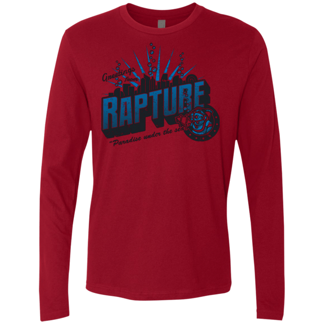 T-Shirts Cardinal / Small Greetings from Rapture Men's Premium Long Sleeve