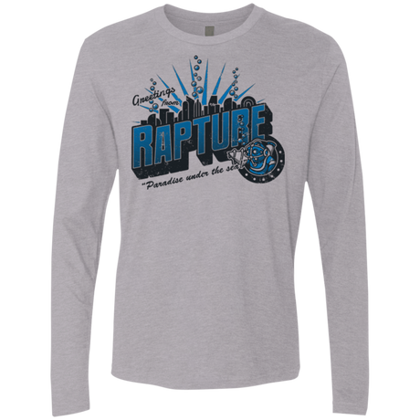 T-Shirts Heather Grey / Small Greetings from Rapture Men's Premium Long Sleeve