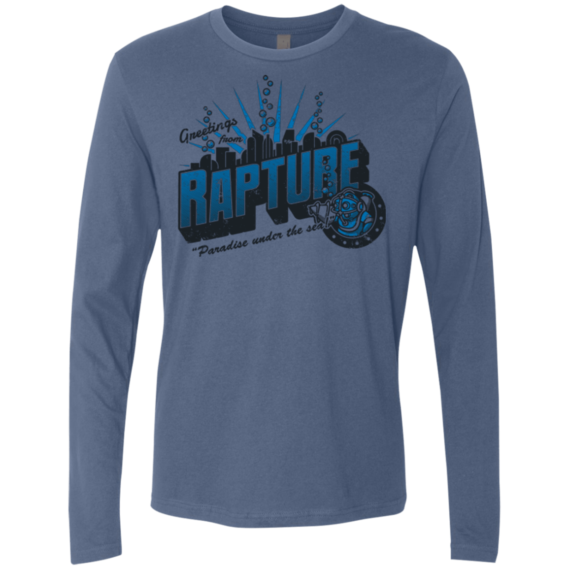 T-Shirts Indigo / Small Greetings from Rapture Men's Premium Long Sleeve