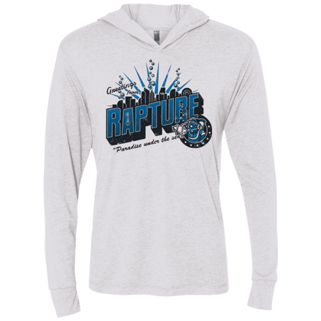 T-Shirts Heather White / X-Small Greetings from Rapture Triblend Long Sleeve Hoodie Tee