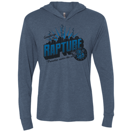 T-Shirts Indigo / X-Small Greetings from Rapture Triblend Long Sleeve Hoodie Tee