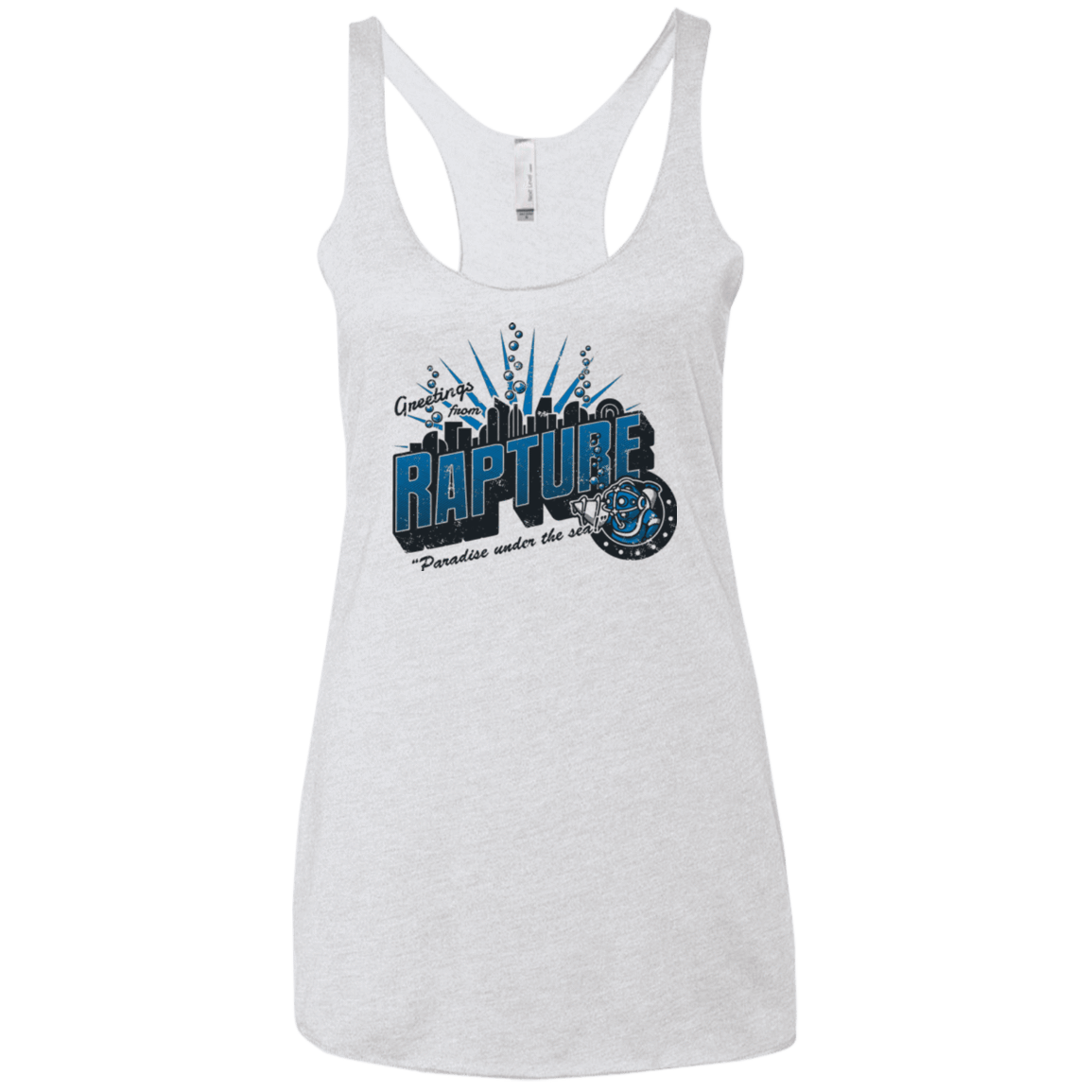 T-Shirts Heather White / X-Small Greetings from Rapture Women's Triblend Racerback Tank
