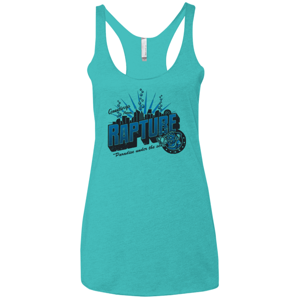 T-Shirts Tahiti Blue / X-Small Greetings from Rapture Women's Triblend Racerback Tank