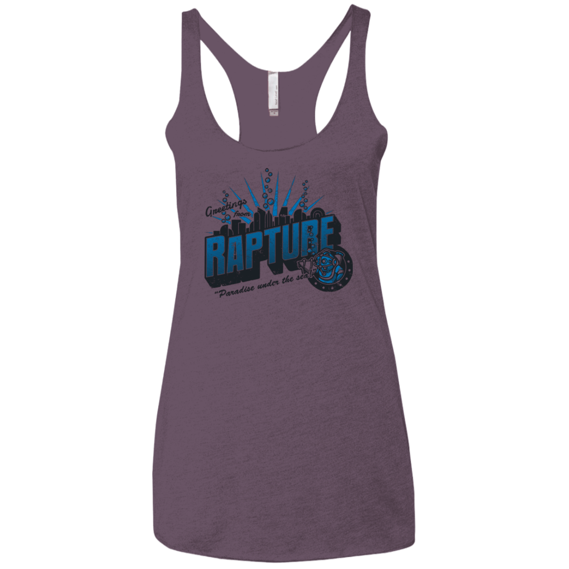 T-Shirts Vintage Purple / X-Small Greetings from Rapture Women's Triblend Racerback Tank