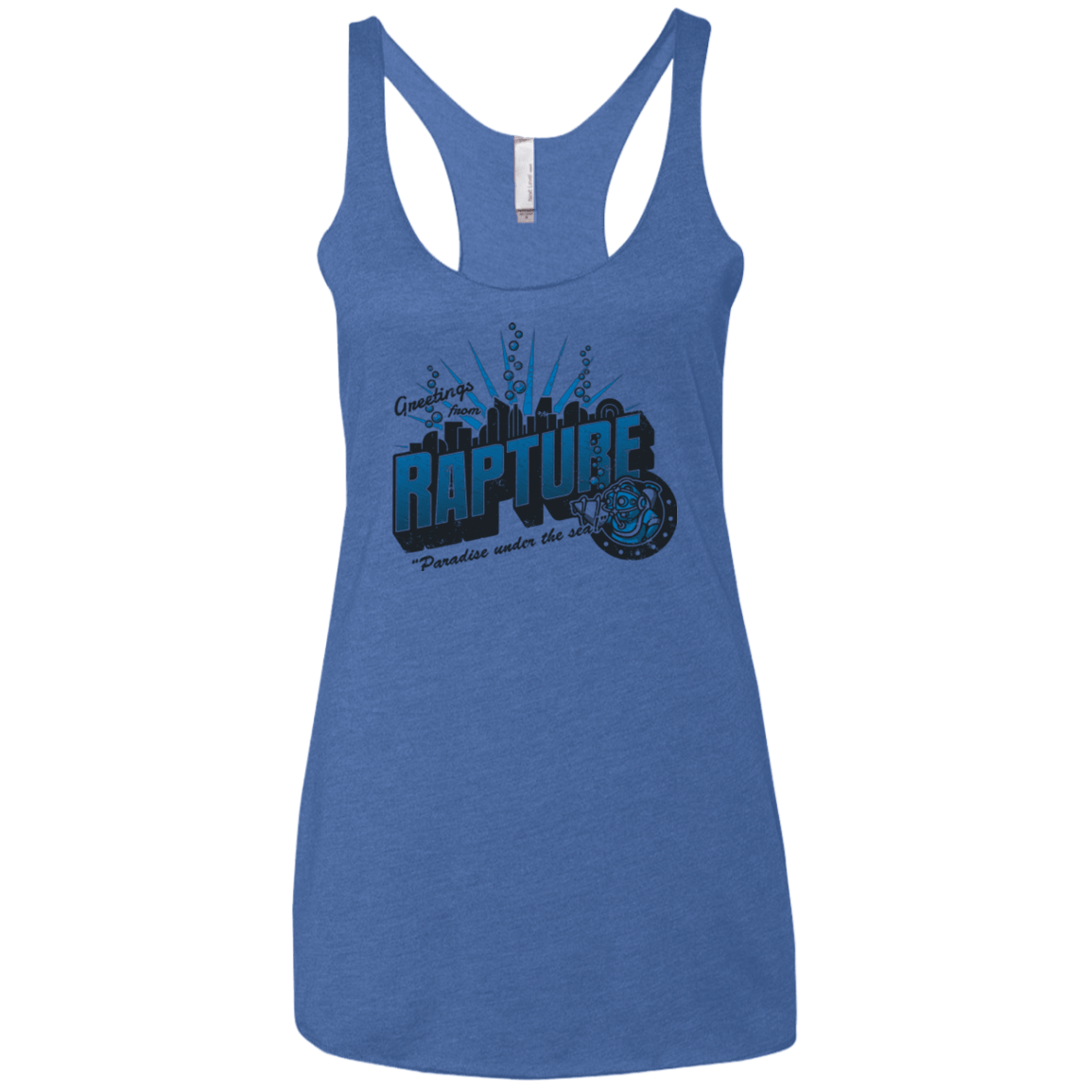 T-Shirts Vintage Royal / X-Small Greetings from Rapture Women's Triblend Racerback Tank