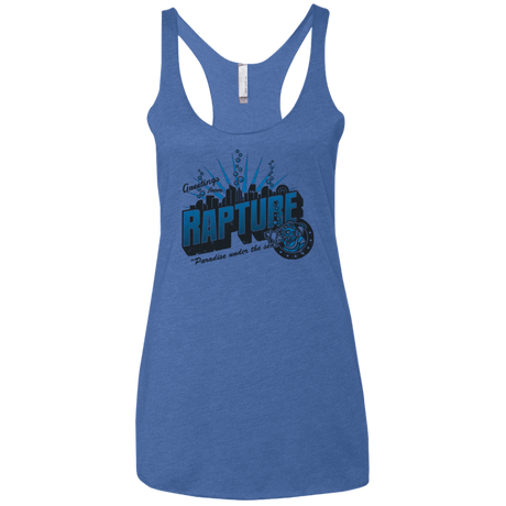 T-Shirts Vintage Royal / X-Small Greetings from Rapture Women's Triblend Racerback Tank