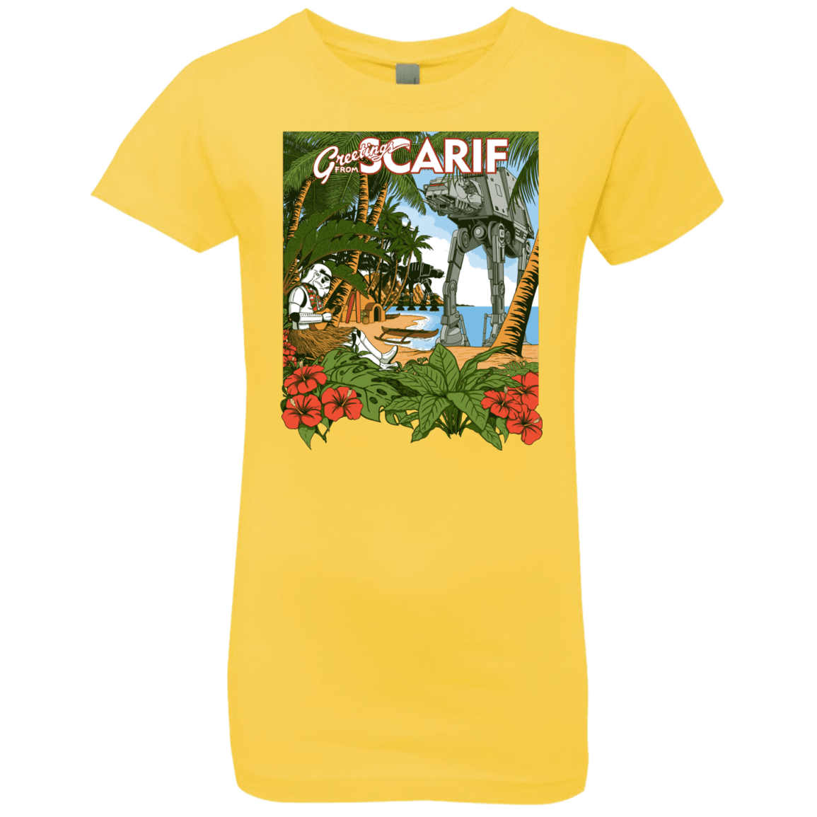 T-Shirts Vibrant Yellow / YXS Greetings from Scarif Girls Premium T-Shirt