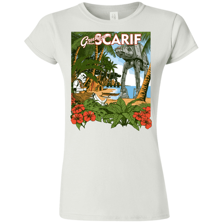 T-Shirts White / S Greetings from Scarif Junior Slimmer-Fit T-Shirt