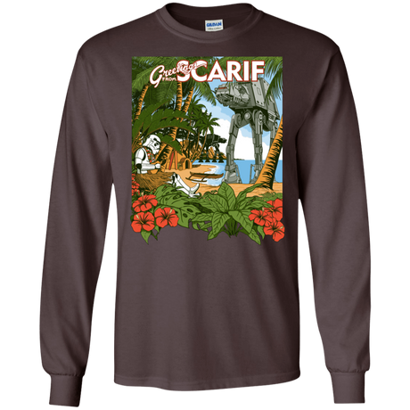 T-Shirts Dark Chocolate / S Greetings from Scarif Men's Long Sleeve T-Shirt