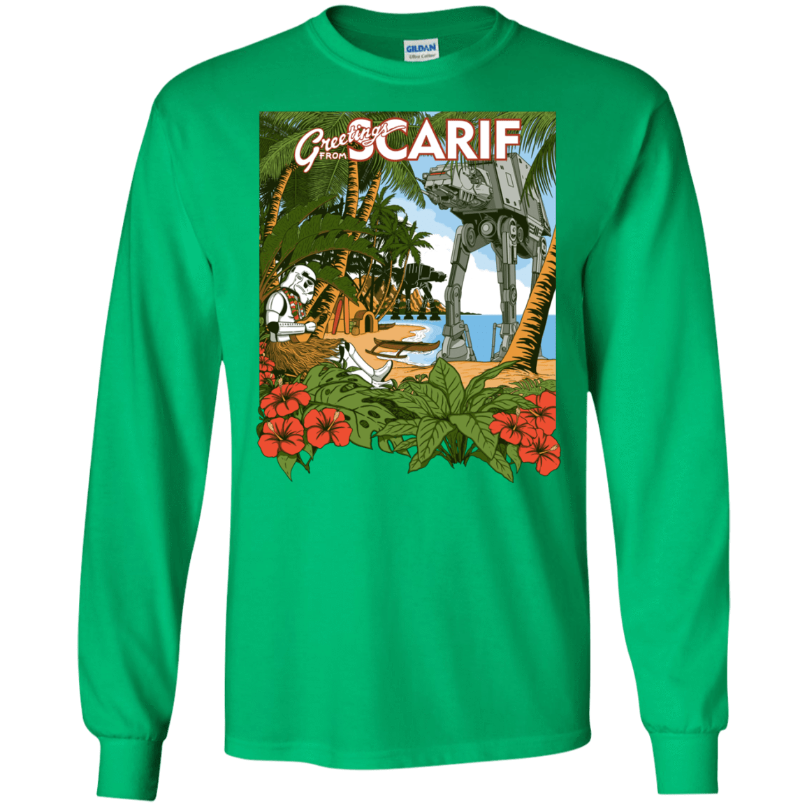 T-Shirts Irish Green / S Greetings from Scarif Men's Long Sleeve T-Shirt