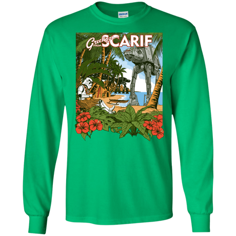 T-Shirts Irish Green / S Greetings from Scarif Men's Long Sleeve T-Shirt