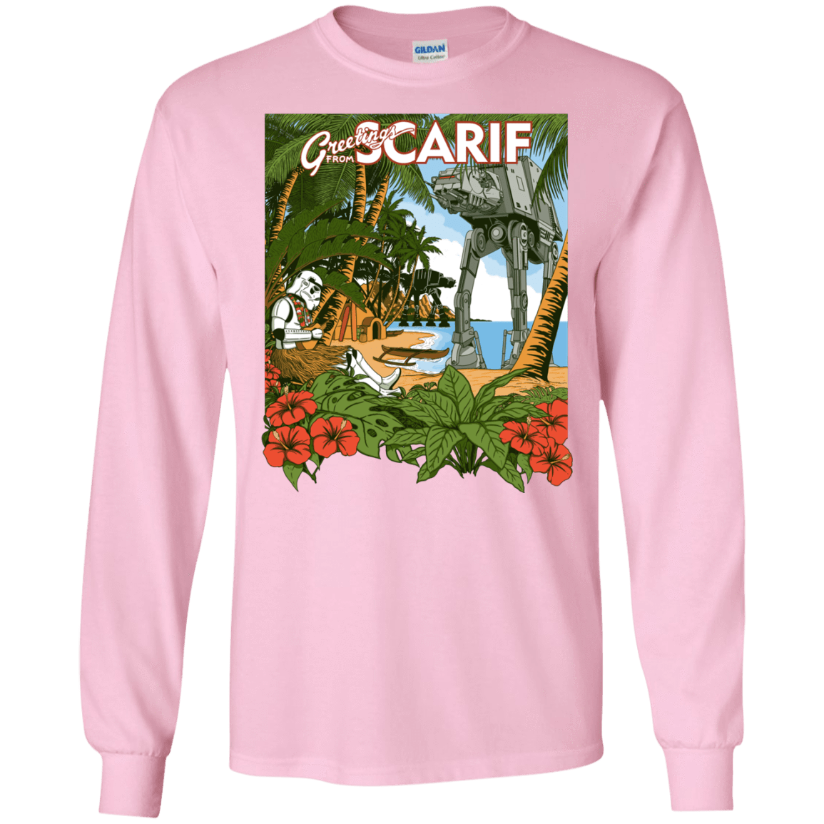 T-Shirts Light Pink / S Greetings from Scarif Men's Long Sleeve T-Shirt