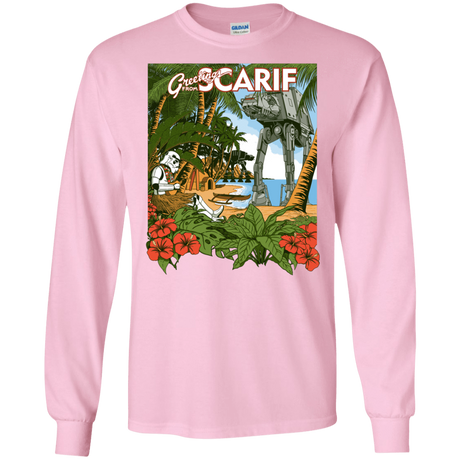 T-Shirts Light Pink / S Greetings from Scarif Men's Long Sleeve T-Shirt