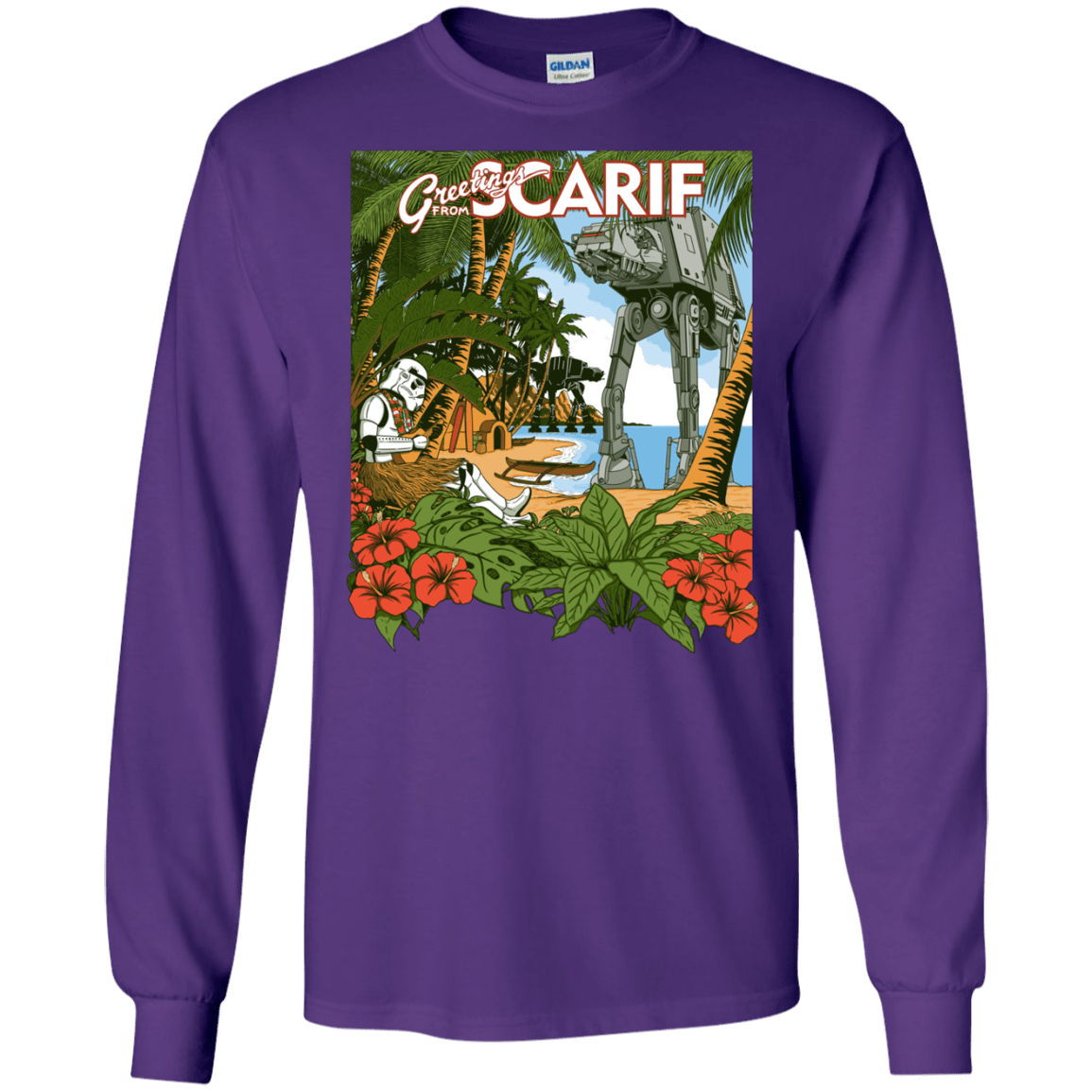 T-Shirts Purple / S Greetings from Scarif Men's Long Sleeve T-Shirt