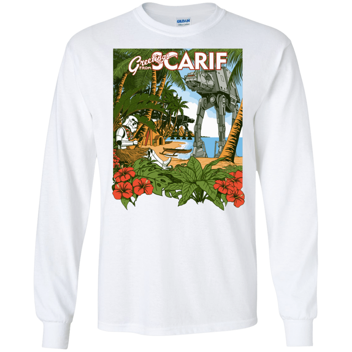 T-Shirts White / S Greetings from Scarif Men's Long Sleeve T-Shirt