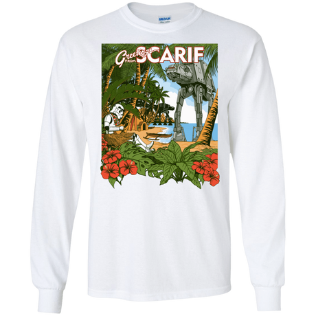 T-Shirts White / S Greetings from Scarif Men's Long Sleeve T-Shirt