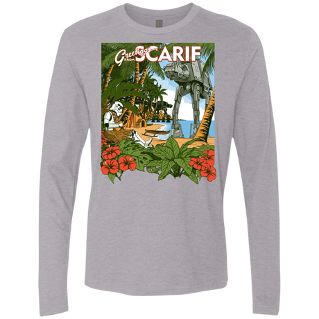 T-Shirts Heather Grey / S Greetings from Scarif Men's Premium Long Sleeve