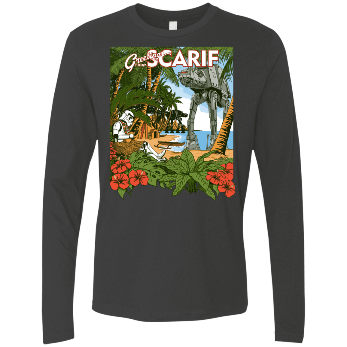 T-Shirts Heavy Metal / S Greetings from Scarif Men's Premium Long Sleeve