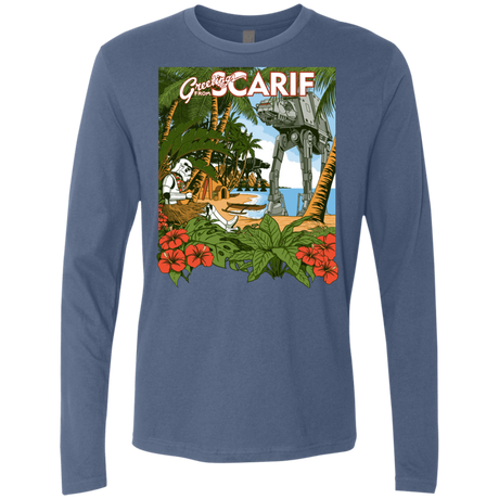 T-Shirts Indigo / S Greetings from Scarif Men's Premium Long Sleeve