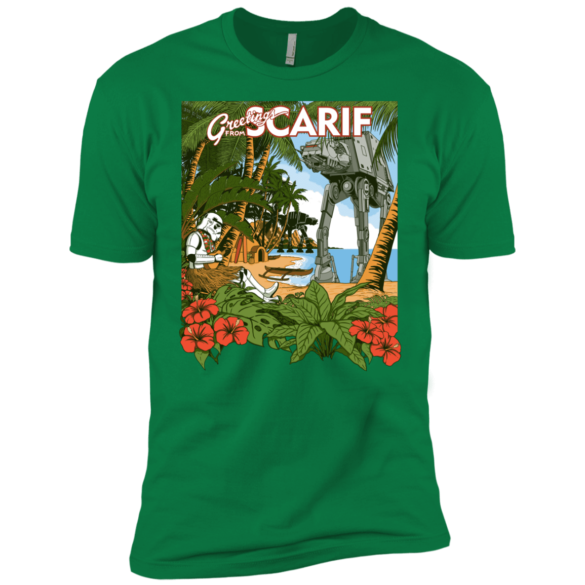T-Shirts Kelly Green / X-Small Greetings from Scarif Men's Premium T-Shirt