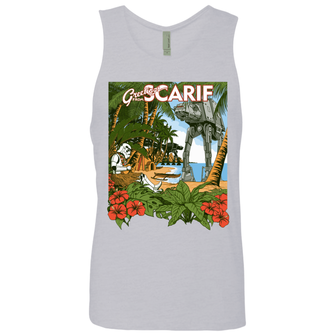 T-Shirts Heather Grey / S Greetings from Scarif Men's Premium Tank Top