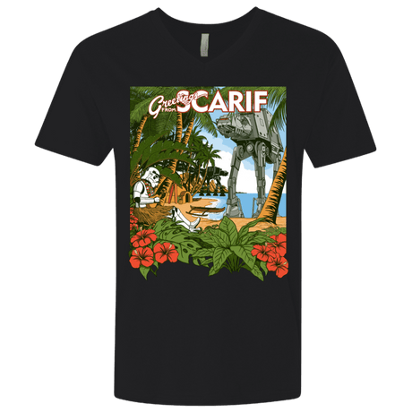 T-Shirts Black / X-Small Greetings from Scarif Men's Premium V-Neck