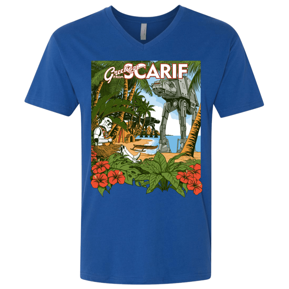 T-Shirts Royal / X-Small Greetings from Scarif Men's Premium V-Neck