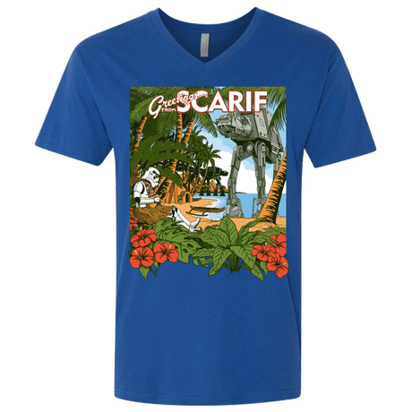 T-Shirts Royal / X-Small Greetings from Scarif Men's Premium V-Neck