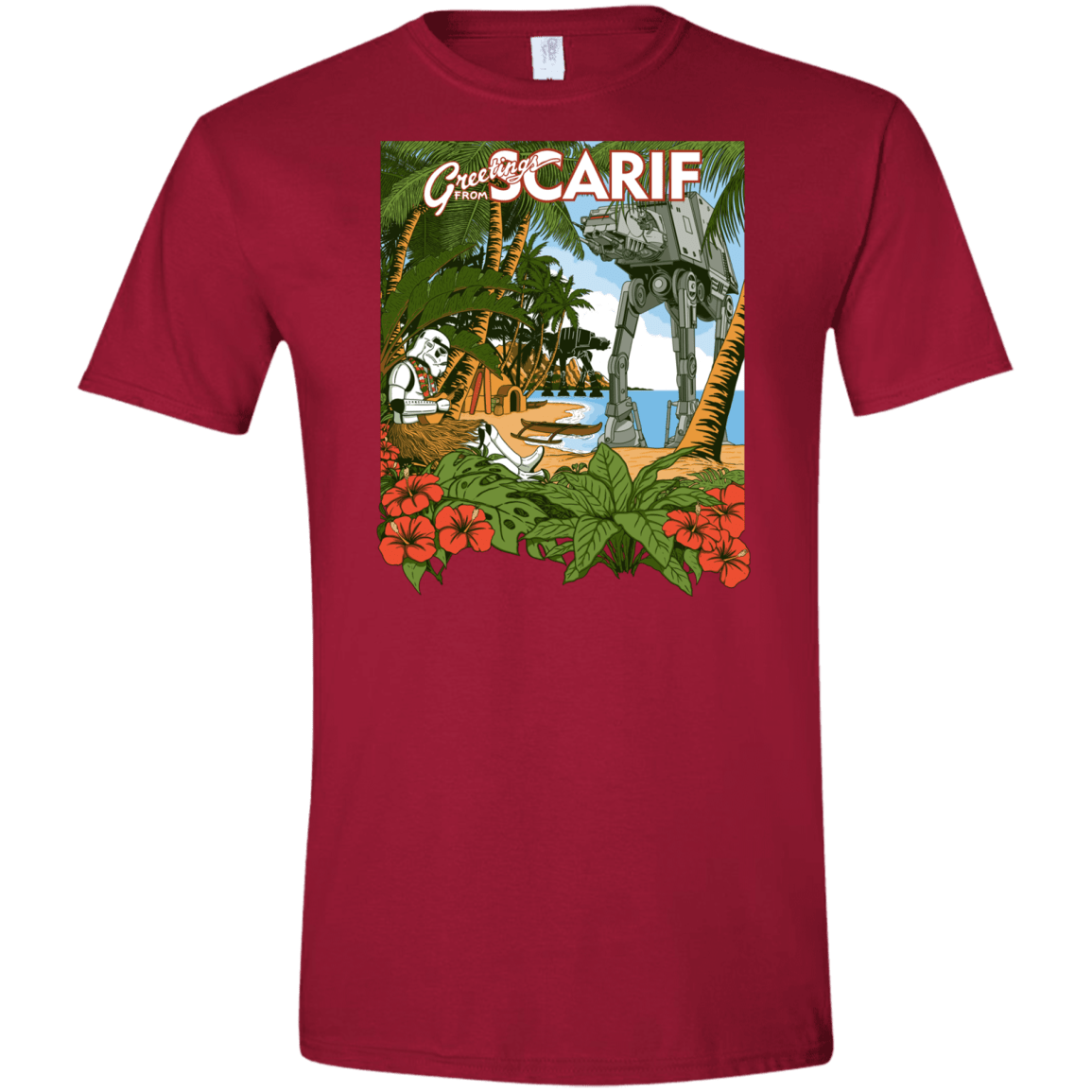 T-Shirts Cardinal Red / S Greetings from Scarif Men's Semi-Fitted Softstyle