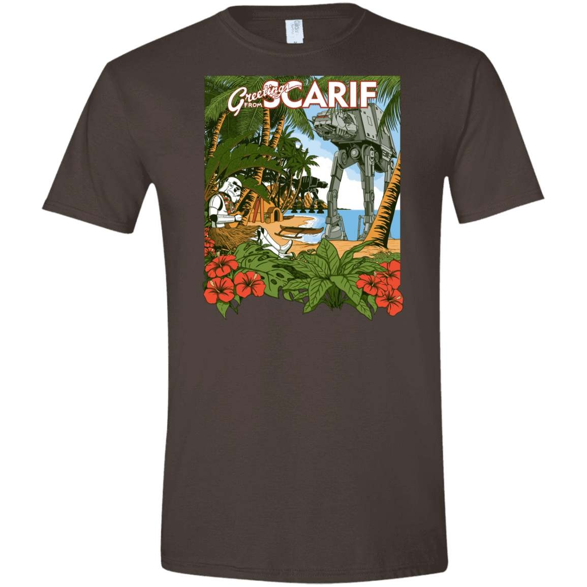 T-Shirts Dark Chocolate / S Greetings from Scarif Men's Semi-Fitted Softstyle