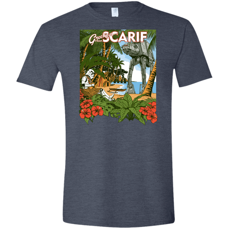 T-Shirts Heather Navy / S Greetings from Scarif Men's Semi-Fitted Softstyle