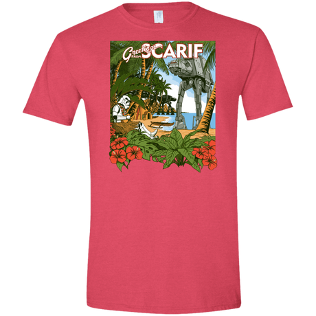 T-Shirts Heather Red / S Greetings from Scarif Men's Semi-Fitted Softstyle
