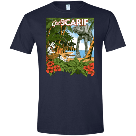 T-Shirts Navy / X-Small Greetings from Scarif Men's Semi-Fitted Softstyle