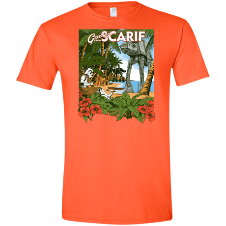 T-Shirts Orange / S Greetings from Scarif Men's Semi-Fitted Softstyle