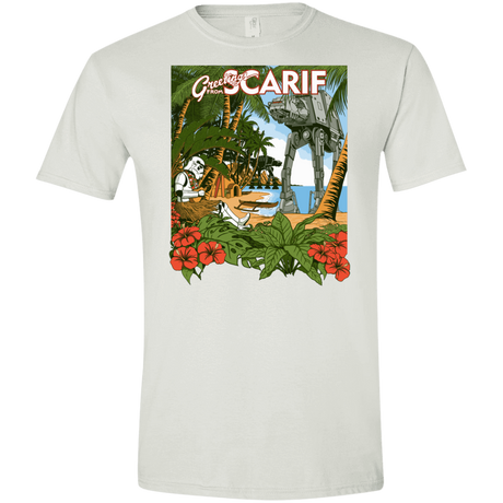 T-Shirts White / X-Small Greetings from Scarif Men's Semi-Fitted Softstyle