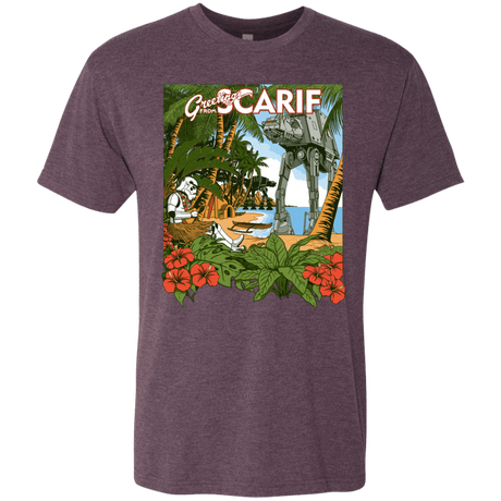 T-Shirts Vintage Purple / S Greetings from Scarif Men's Triblend T-Shirt