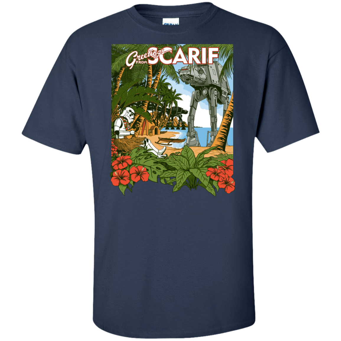 T-Shirts Navy / XLT Greetings from Scarif Tall T-Shirt