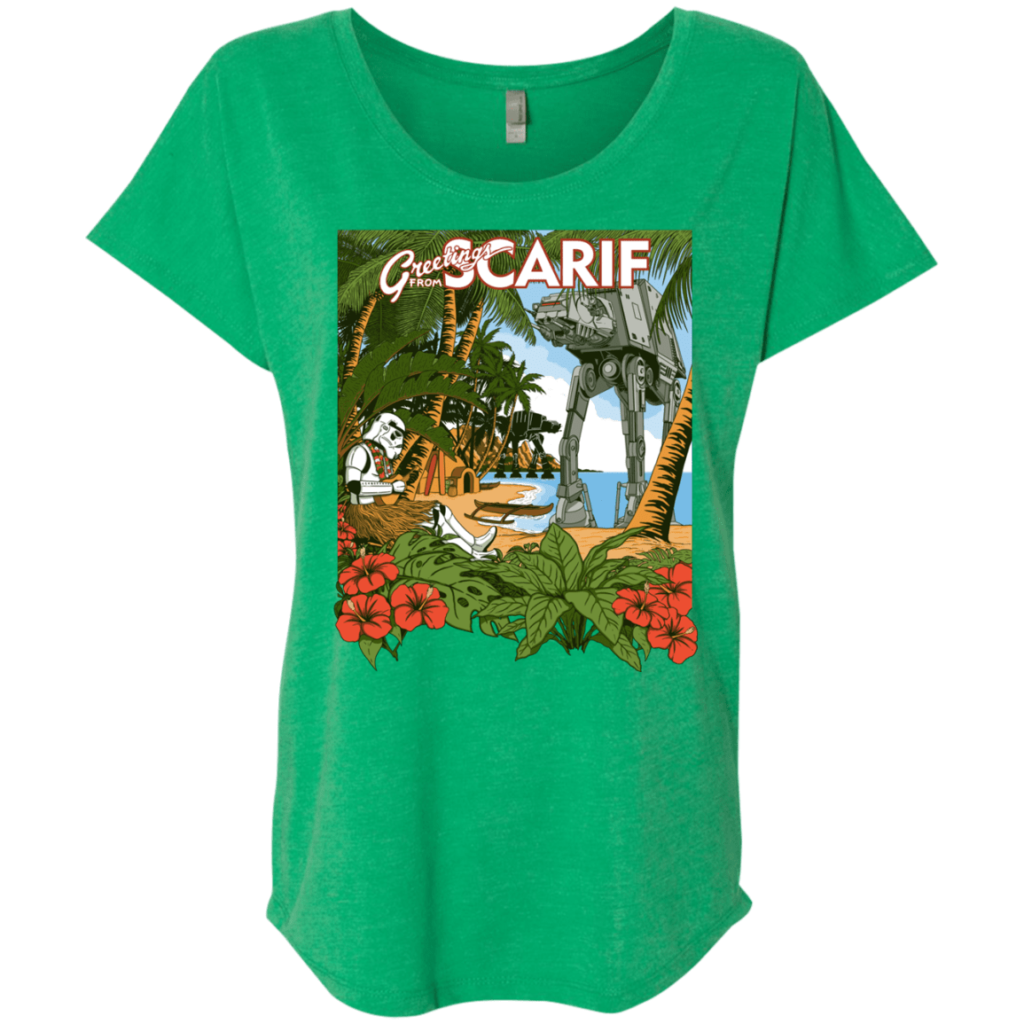 T-Shirts Envy / X-Small Greetings from Scarif Triblend Dolman Sleeve